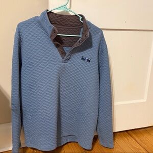 L.L. Bean Blue Quilted Pullover